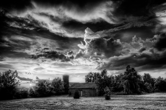 July Sky Over Ohio Black and White Landscape Photography by Jim Crotty 2