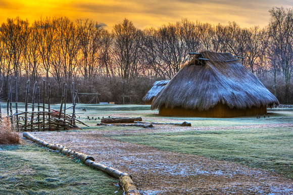 Sunwatch Indian Village in Winter by Jim Crotty
