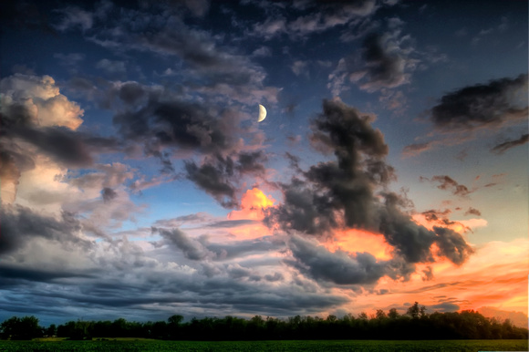 Half Moon at Sunset by Jim Crotty