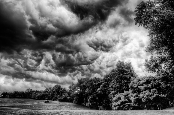 July Sky Over Ohio Black and White Landscape Photography by Jim Crotty 1