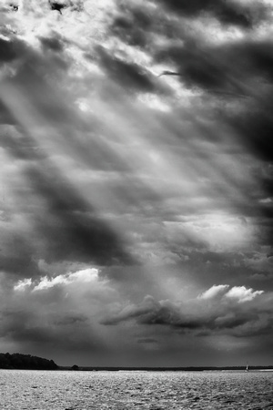 Sky Over Calibogue Sound Black and White Photography by Jim Crotty