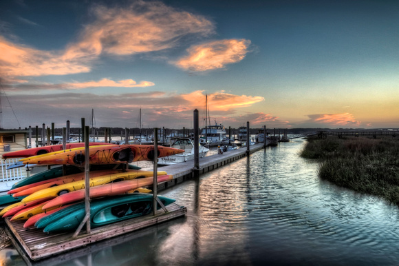 Sunset Down at the Dock by Jim Crotty