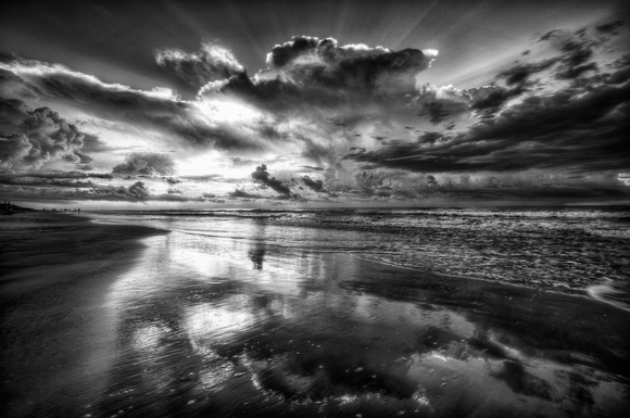 Sunrise and Storm Clouds | Black and White Photography by Jim Crotty
