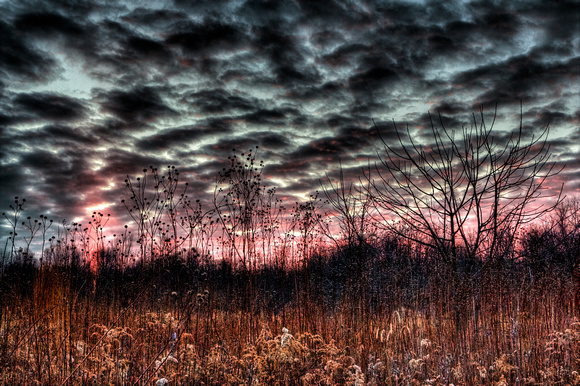 Winter Sunset at Sugarcreek by Jim Crotty