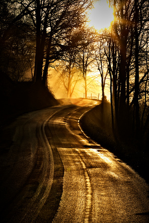 April Sunrise on Ilesboro Road by Jim Crotty